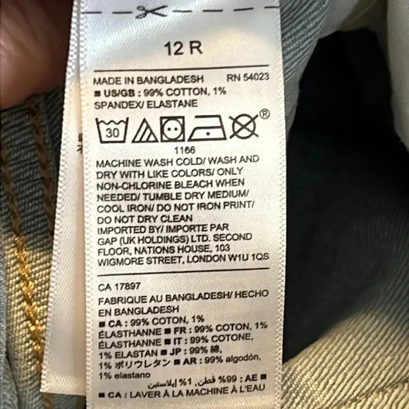 Gap women’s Jeans 12 Straight super crop light indigo streetwear Y2K denim retro - Picture 8 of 9